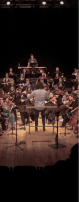 Ánxelo Maia dirigiendo una orquesta